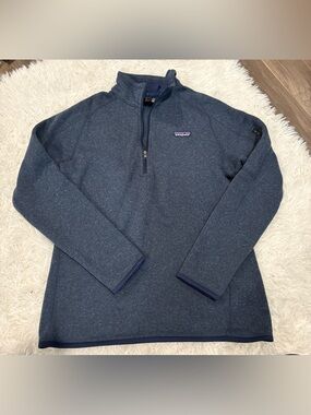 Patagonia Heathered Navy 1/4 Zip Pullover